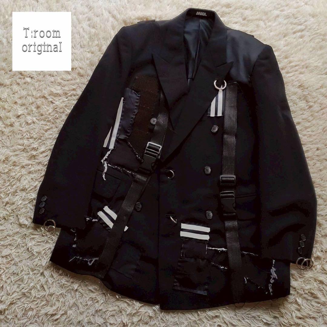 Original 再構築 刺子 デニム ジャージ ギミックテーラードジャケット