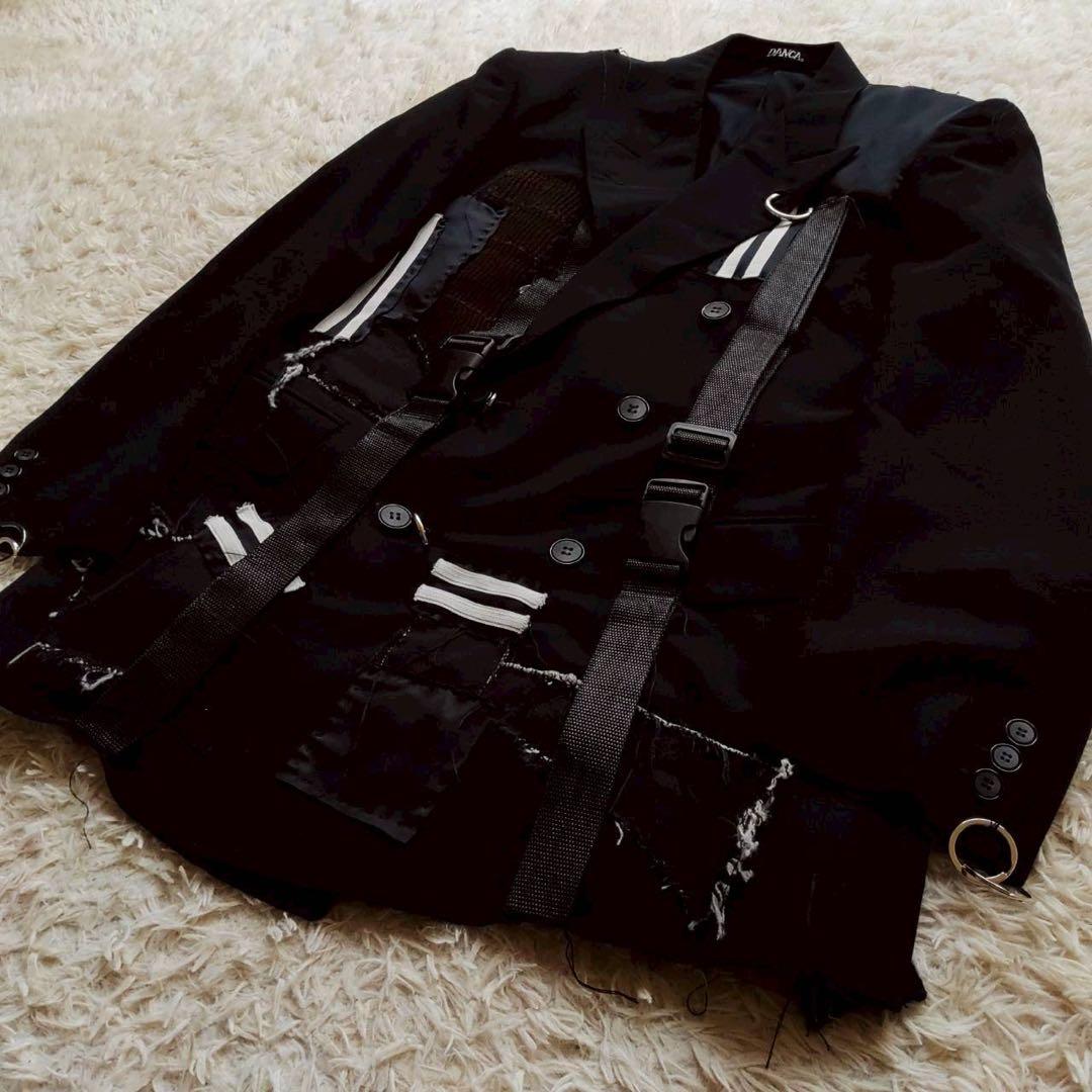 Original 再構築 刺子 デニム ジャージ ギミックテーラードジャケット