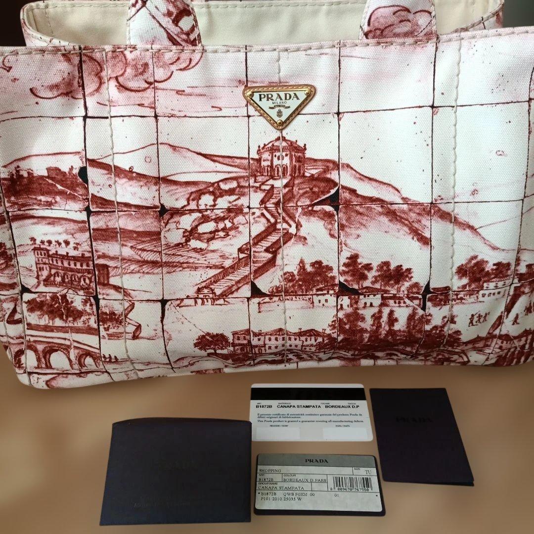 美品　ギャランティ有　PRADA　プラダ カナパ ラージトート