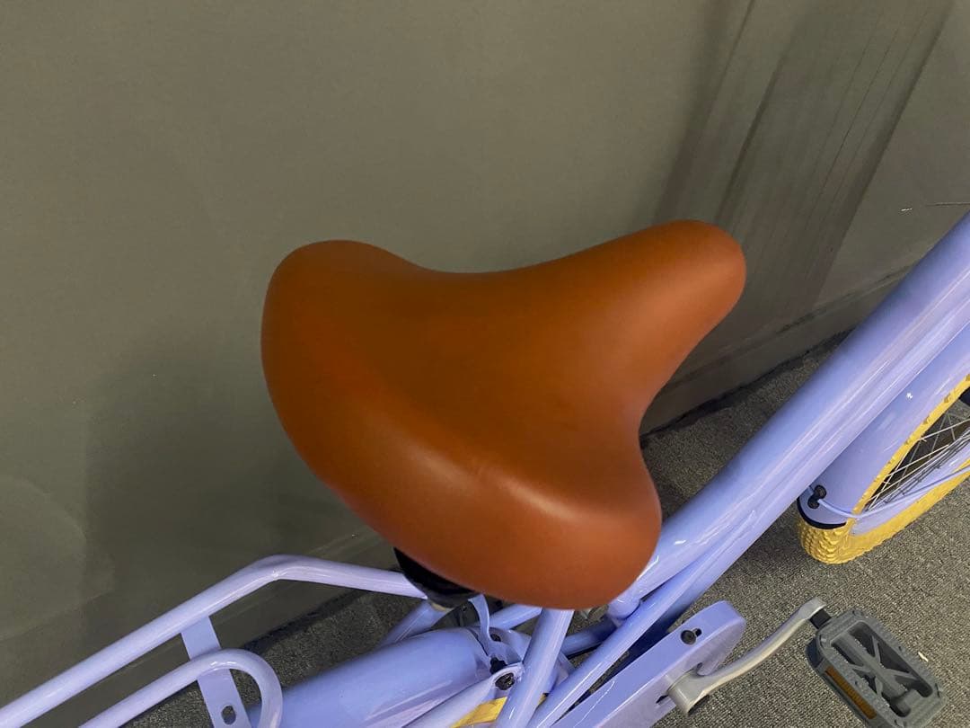 おしゃれカラー パープル×イエロータイヤ 子供用自転車 20インチ