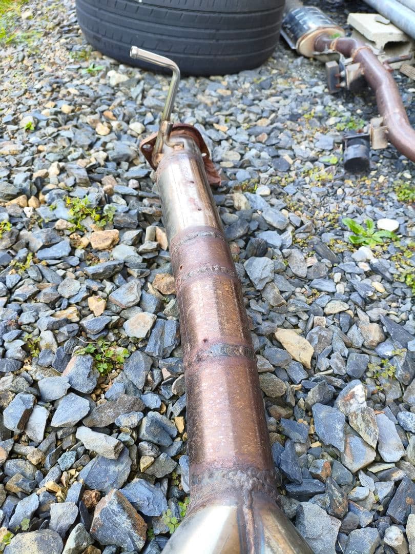 日産 35ローレル C35 リアマフラー ワンオフ デュアル 76.3φ