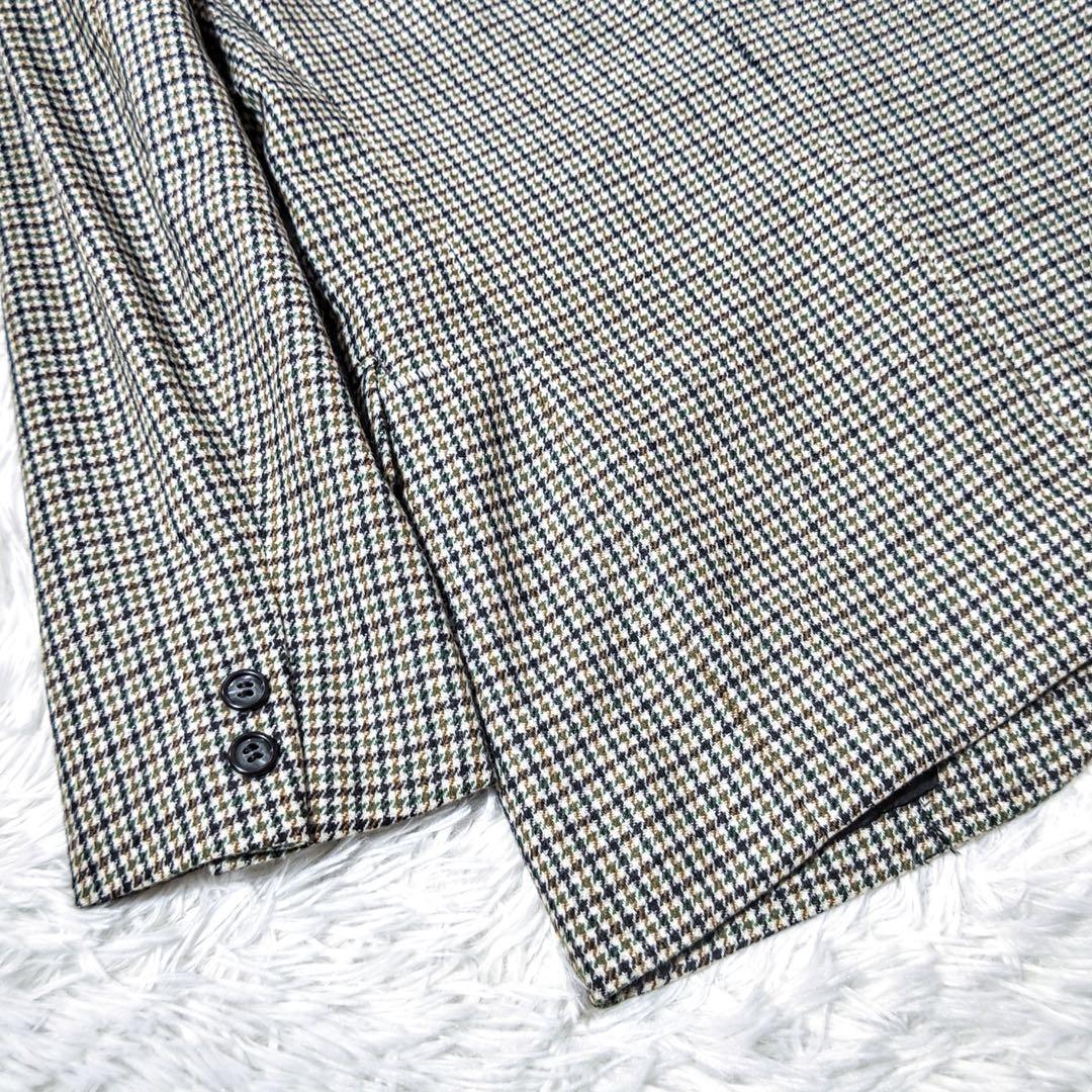 バーバリーズ　テーラードジャケット　チェック柄　純毛　カジュアル　2ボタン　A4