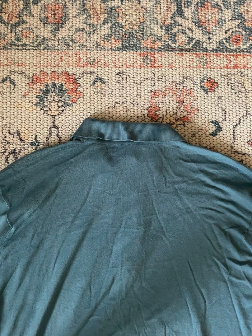 JOHN SMEDLEY 長袖ポロシャツXL ブルー ENGLAND