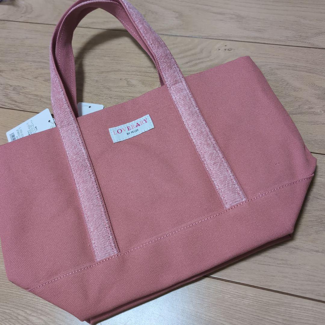 未使用品　フェイラー　オールドテディガール　ワッペントートバッグ　ピンク小
