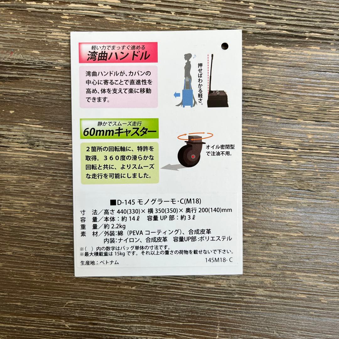 【ほぼ新品】SWANY 支えるキャリーバッグ