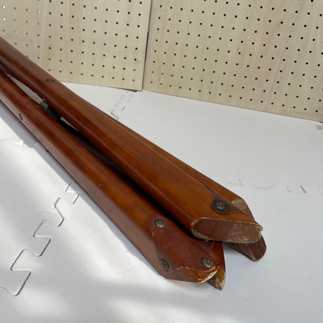 ハンティングチェア 4本足（希少） 折りたたみチェア 本革