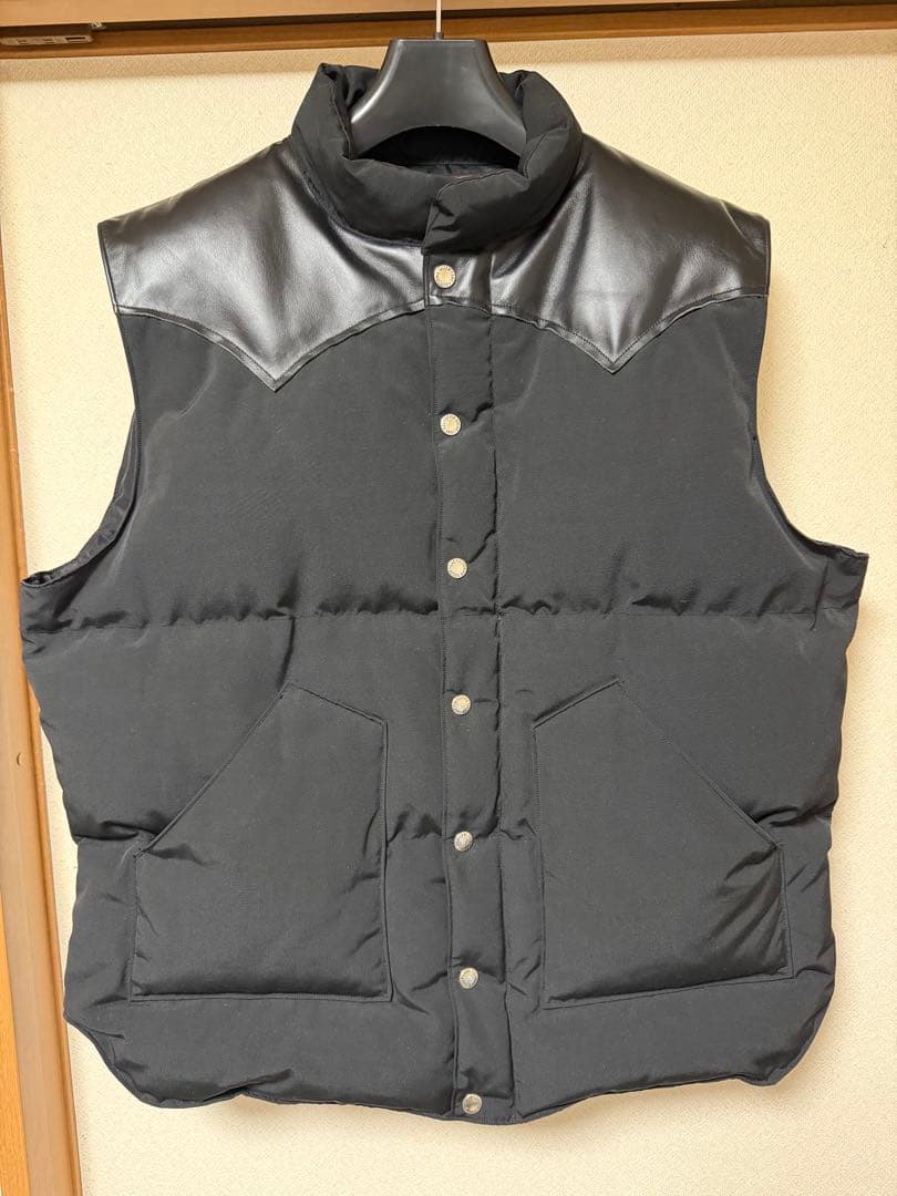 Sugar Cane ×BEAMSコラボ　ブラックダウンベストXL