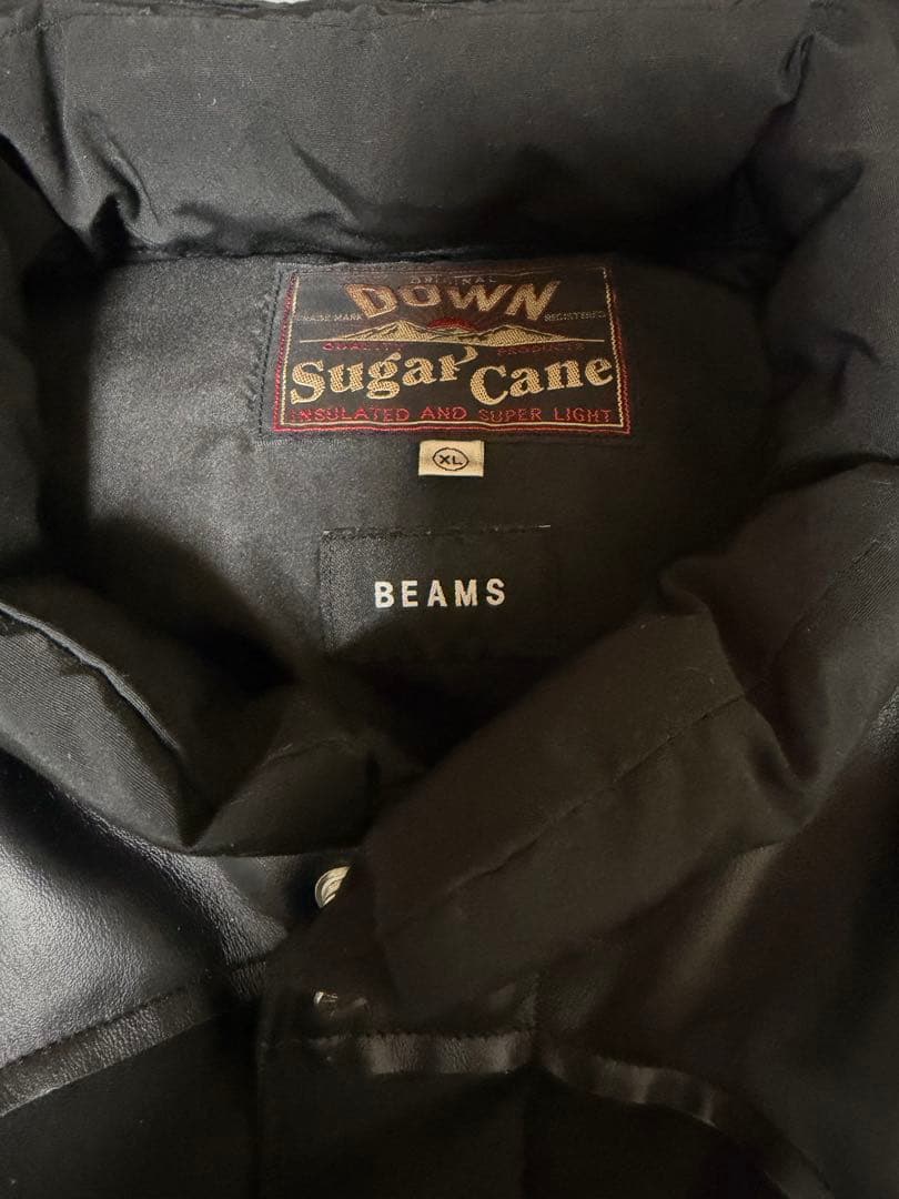 Sugar Cane ×BEAMSコラボ　ブラックダウンベストXL