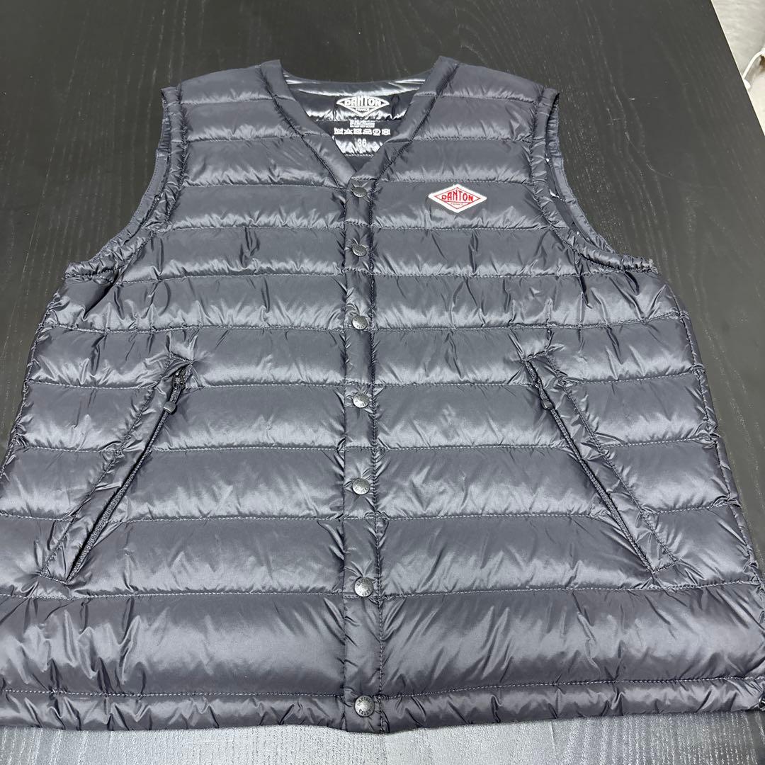 【美品】DANTON ダントン インナー ダウンベスト 36ブラック