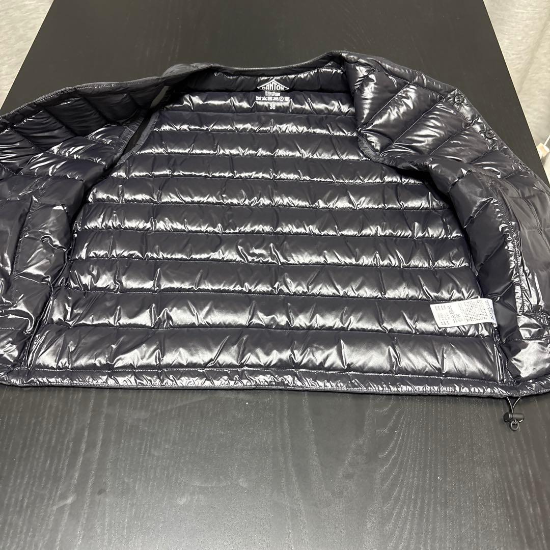 【美品】DANTON ダントン インナー ダウンベスト 36ブラック