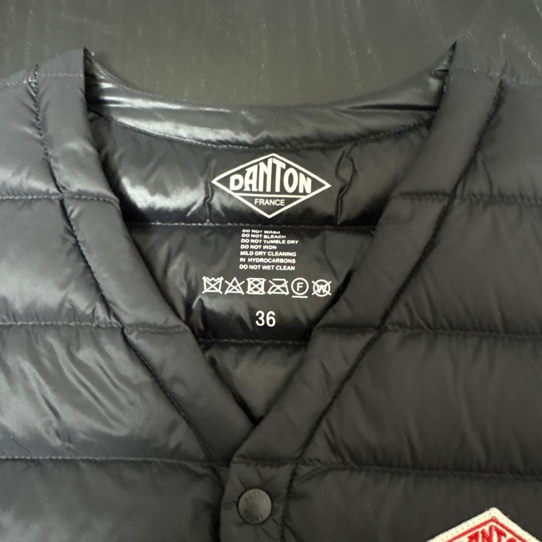 【美品】DANTON ダントン インナー ダウンベスト 36ブラック