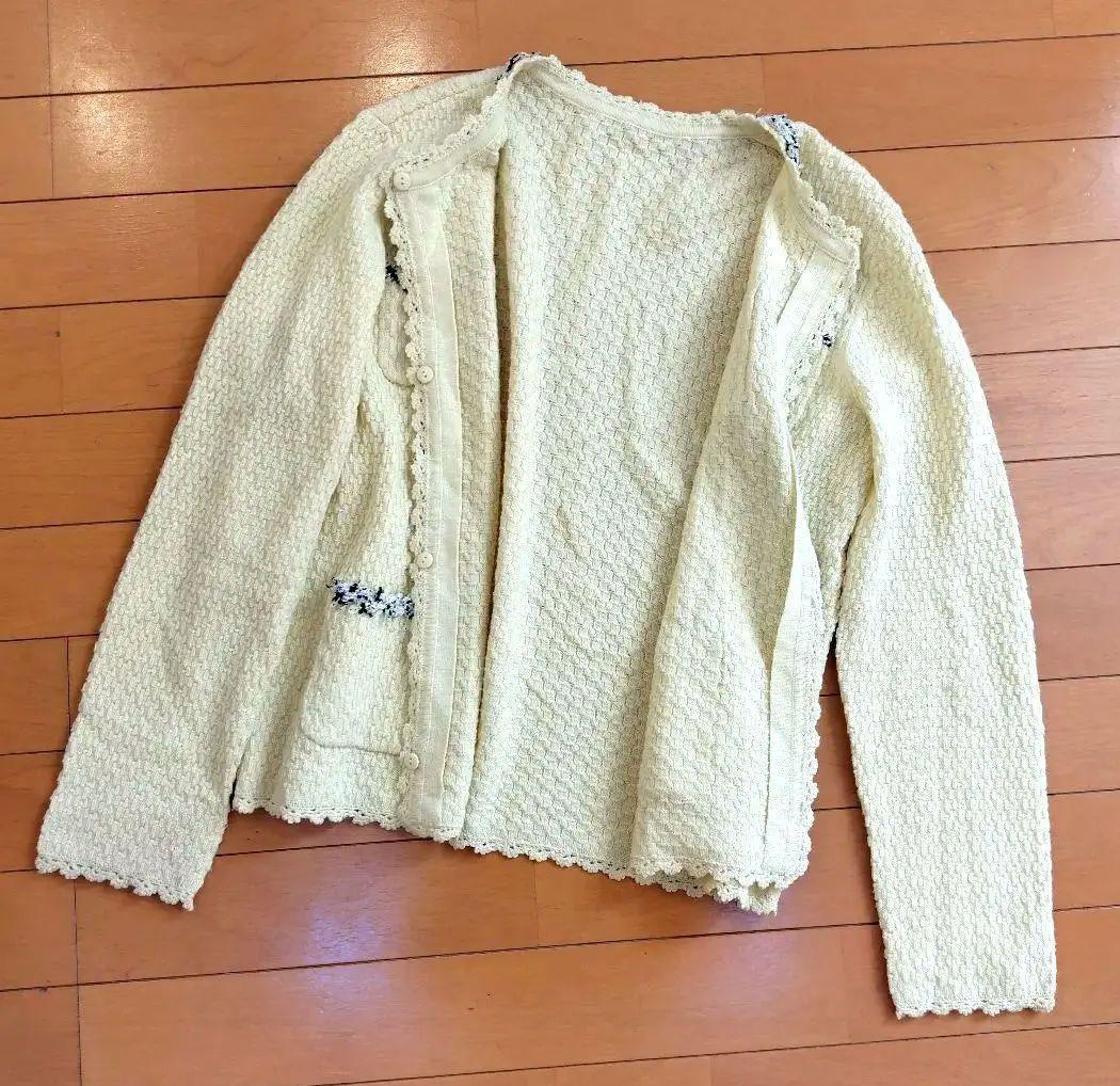 レリアン イエロー ノーカラージャケット9M