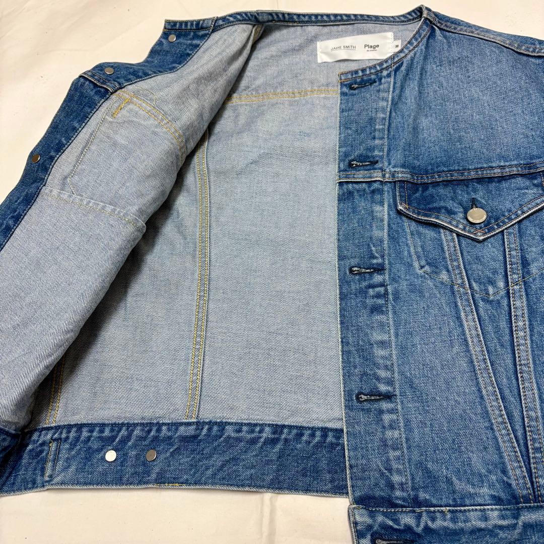 JANE SMITH × Plage 別注 ノーカラー デニムジャケット 36