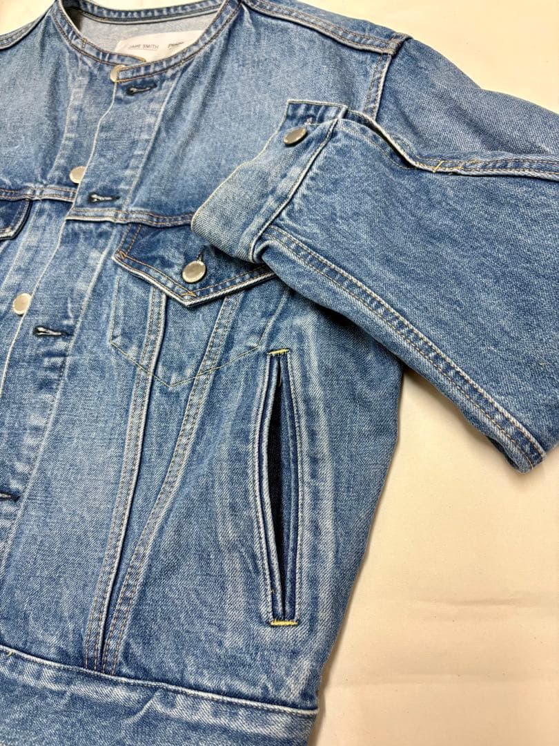 JANE SMITH × Plage 別注 ノーカラー デニムジャケット 36