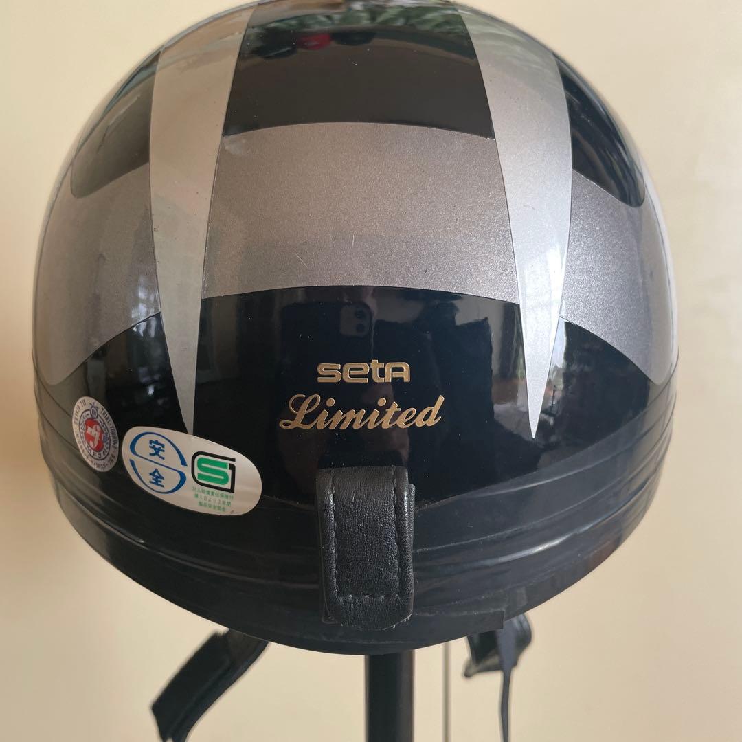 SETAハーフヘルメットレザーマスク　クノー工業　旧車　ヴィンテージ　昭和