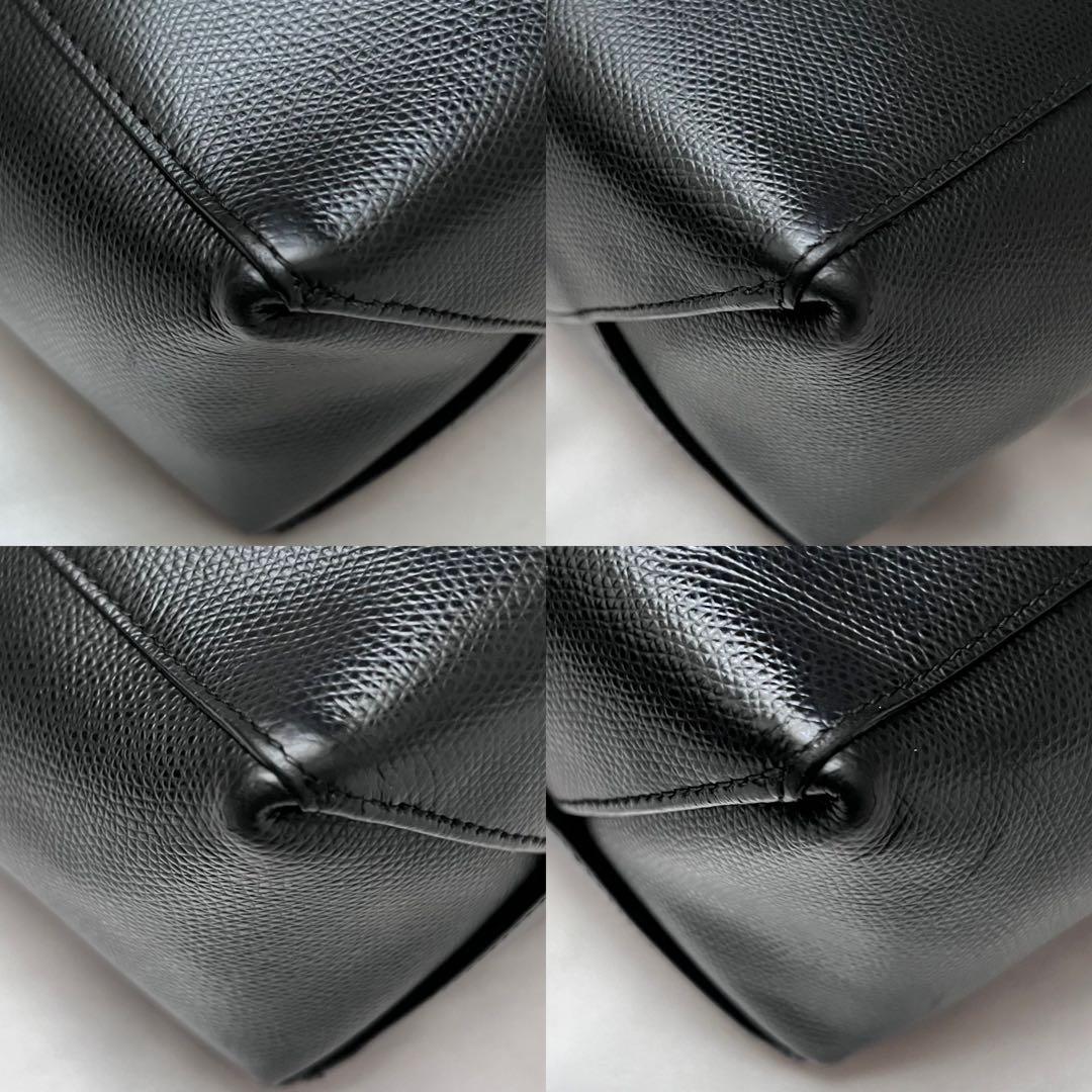 ◇袋付き極美品◇セリーヌ　バーティカルカバスモール　旧ロゴ　ブラック　レザー