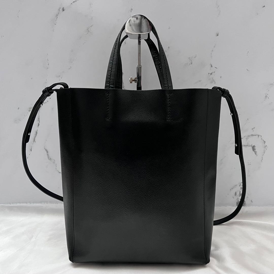 ◇袋付き極美品◇セリーヌ　バーティカルカバスモール　旧ロゴ　ブラック　レザー