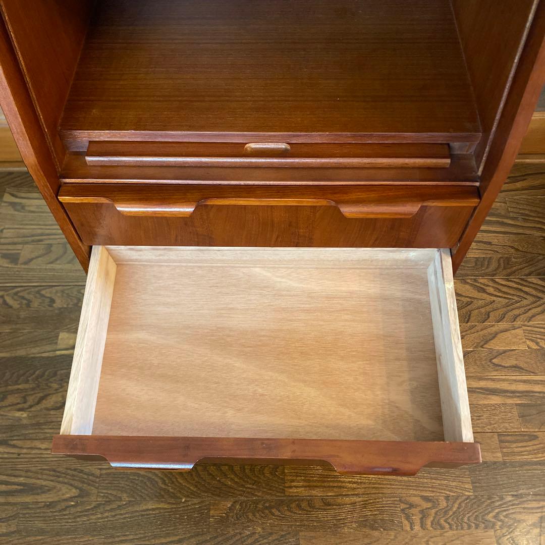 可愛い】ライティングテーブル　蛇腹扉　レトロ