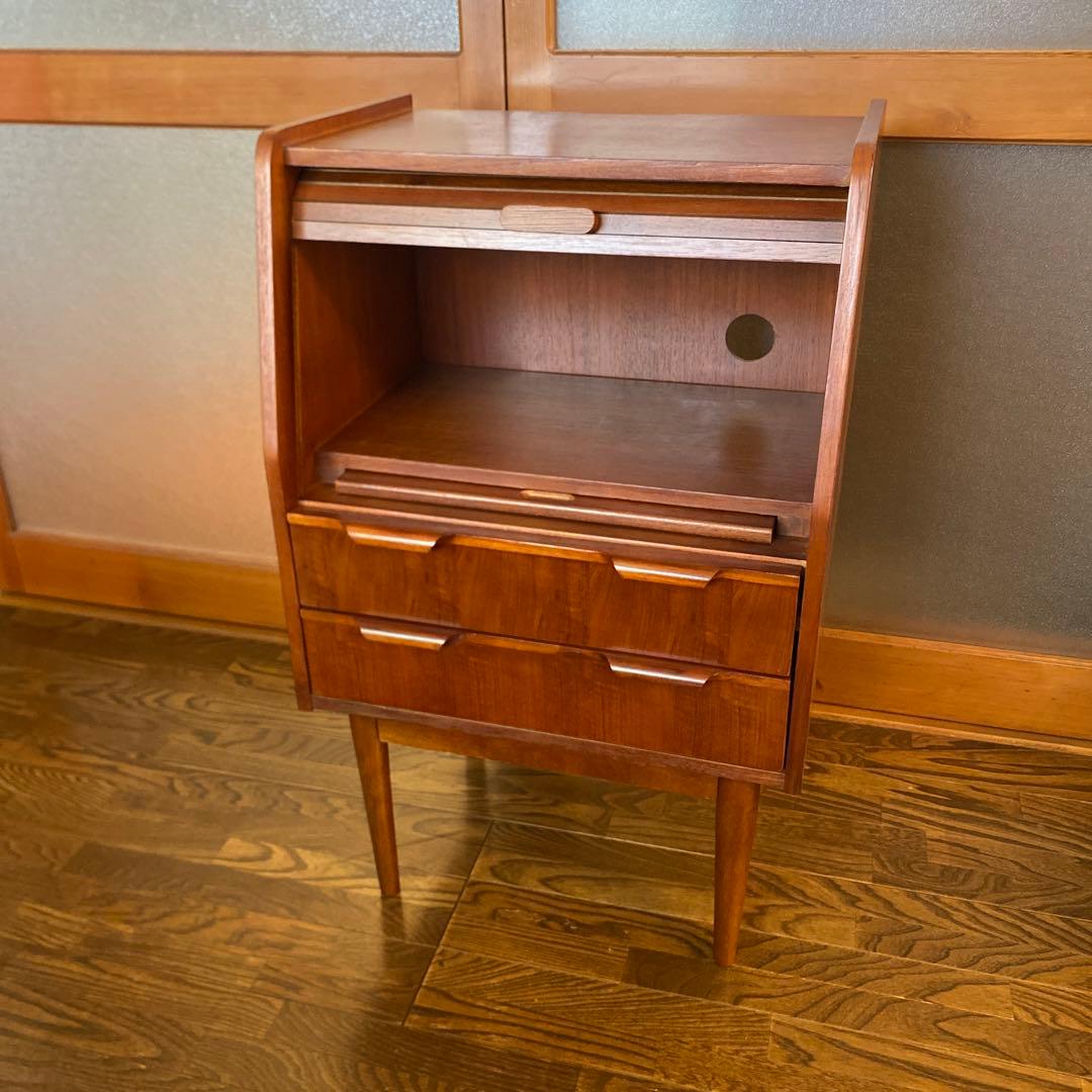 可愛い】ライティングテーブル　蛇腹扉　レトロ