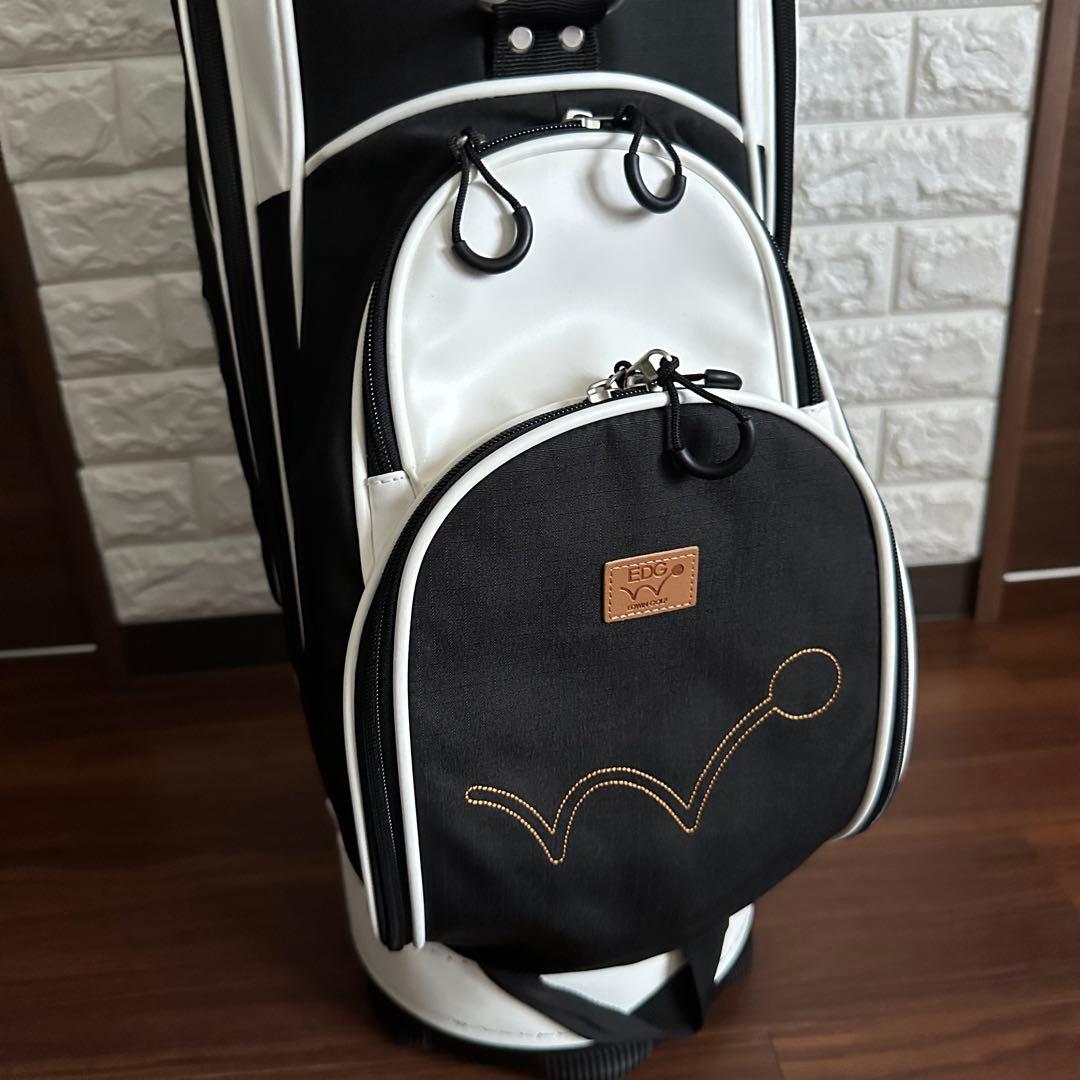 美品 EDWIN GOLF ゴルフ 9.5型キャディバッグ 6分割 ブラック