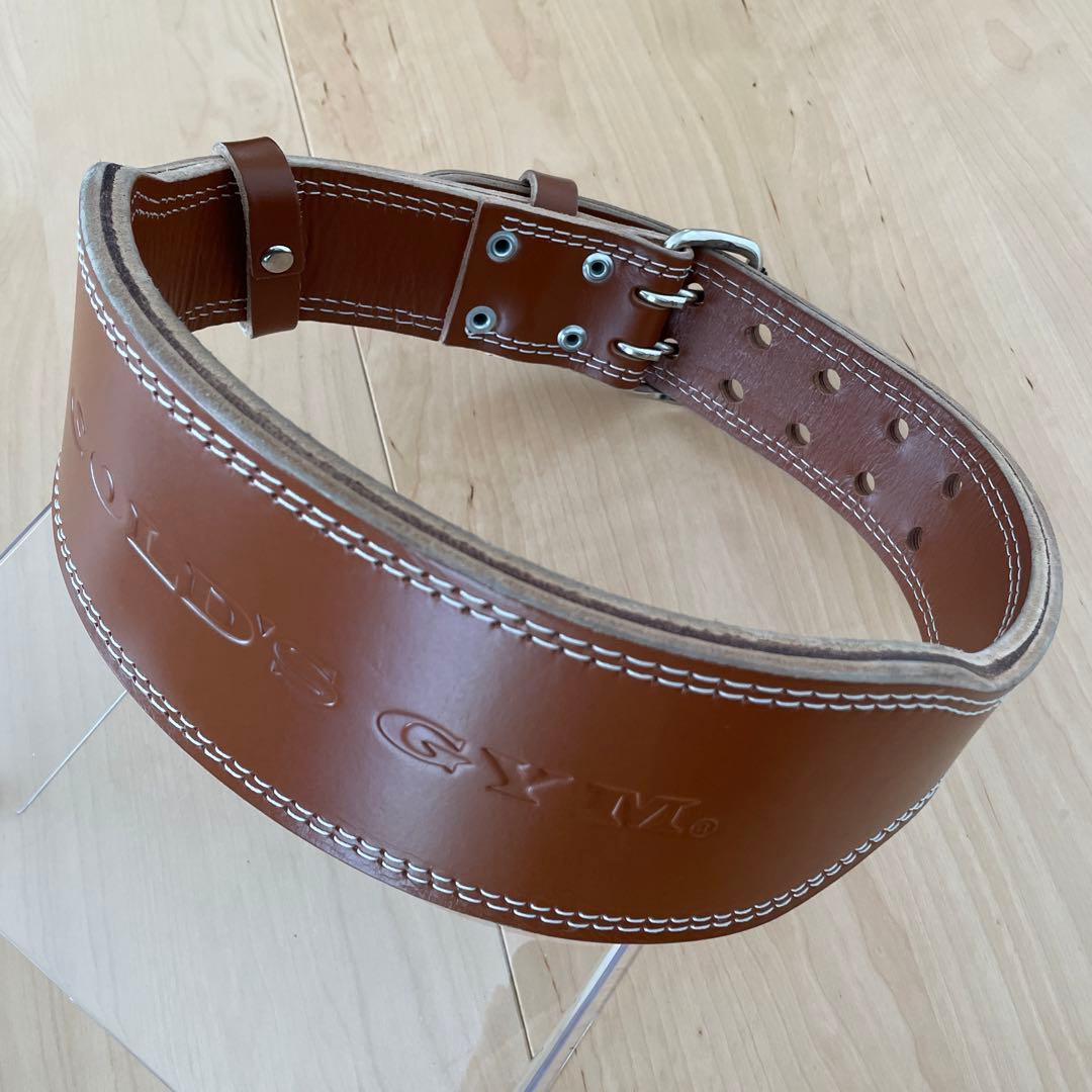 【美品】GOLD'S GYM G3324 プロレザーベルト Ｍサイズ