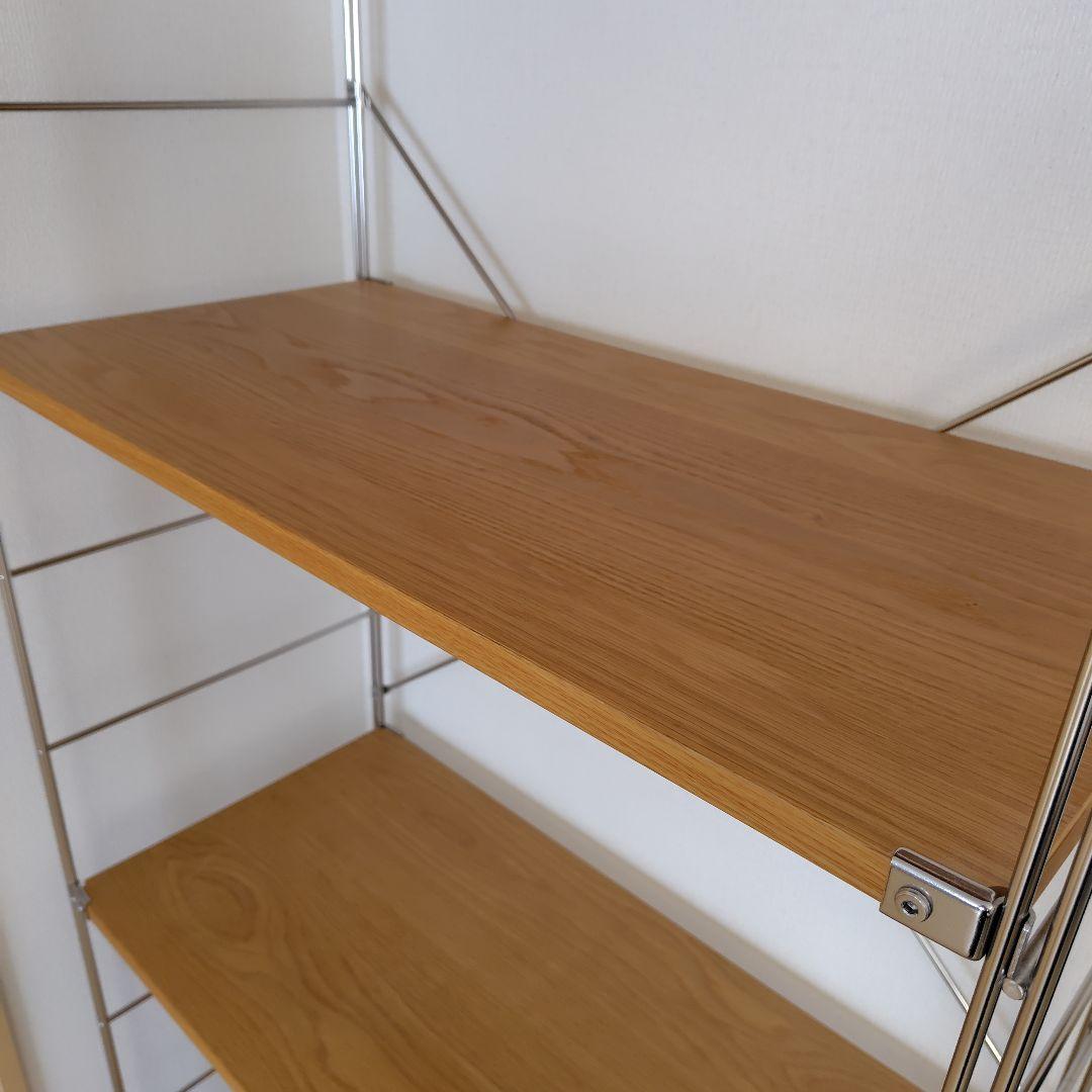無印良品　ステンレスユニットシェルフ　ワイド大　オーク材棚板4枚