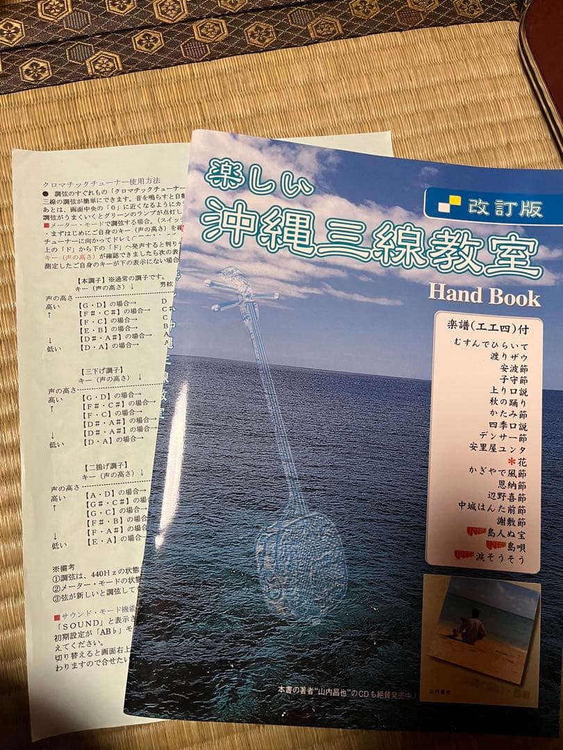 沖縄三味線（付属品・ケース付き）