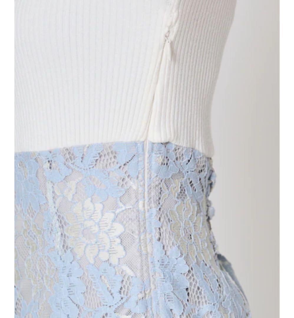 専用 And couture❤︎ニットドッキングレースワンピース