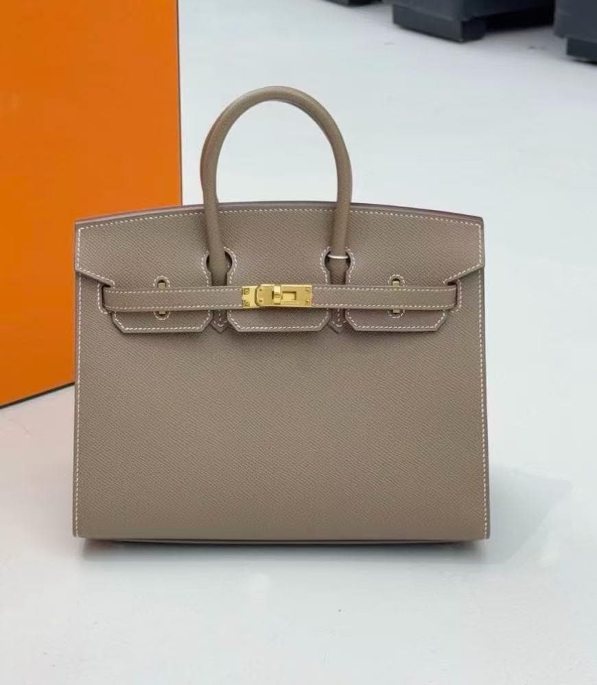 希少✨ 状態良好 バーキン スタイル ベージュ ハンドバッグ ゴールド金具