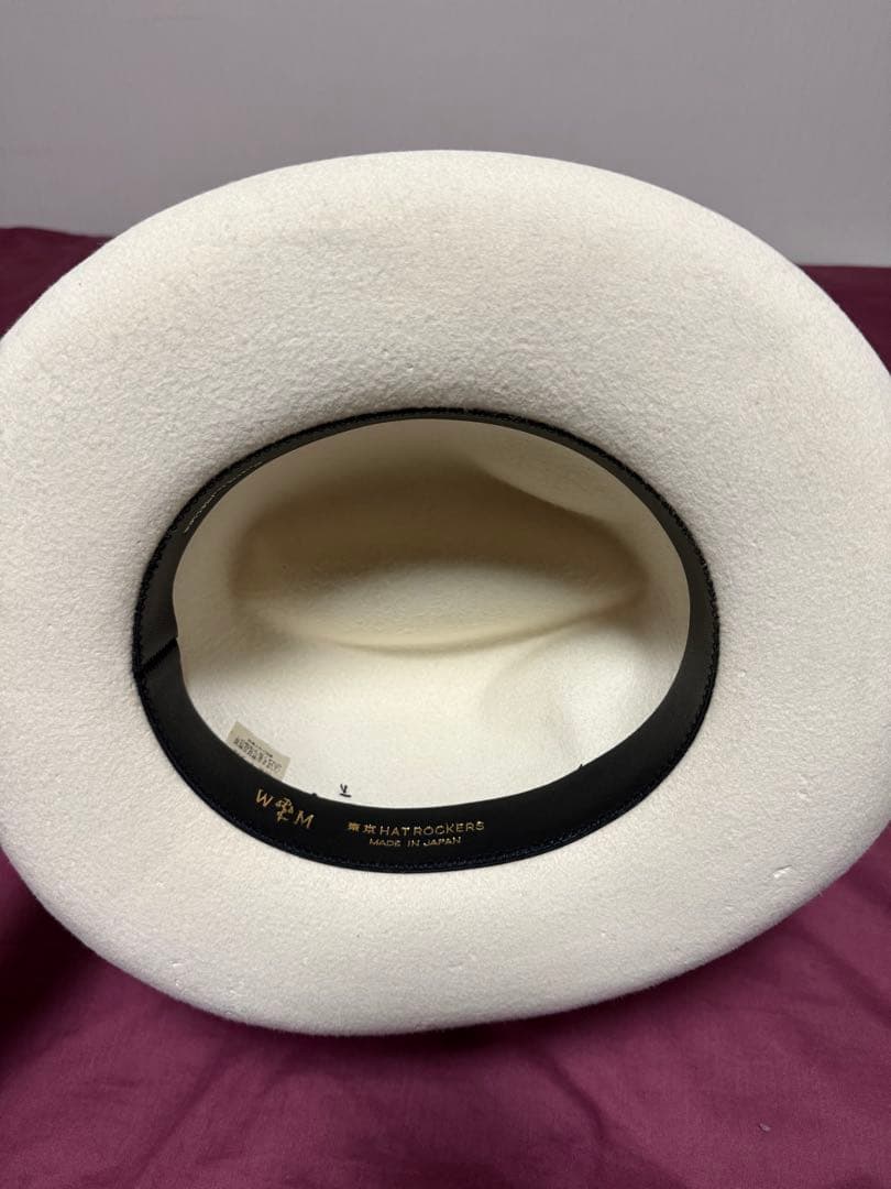 小*す様 WACKO MARIA ホワイトフェルトハット ブラックリボン