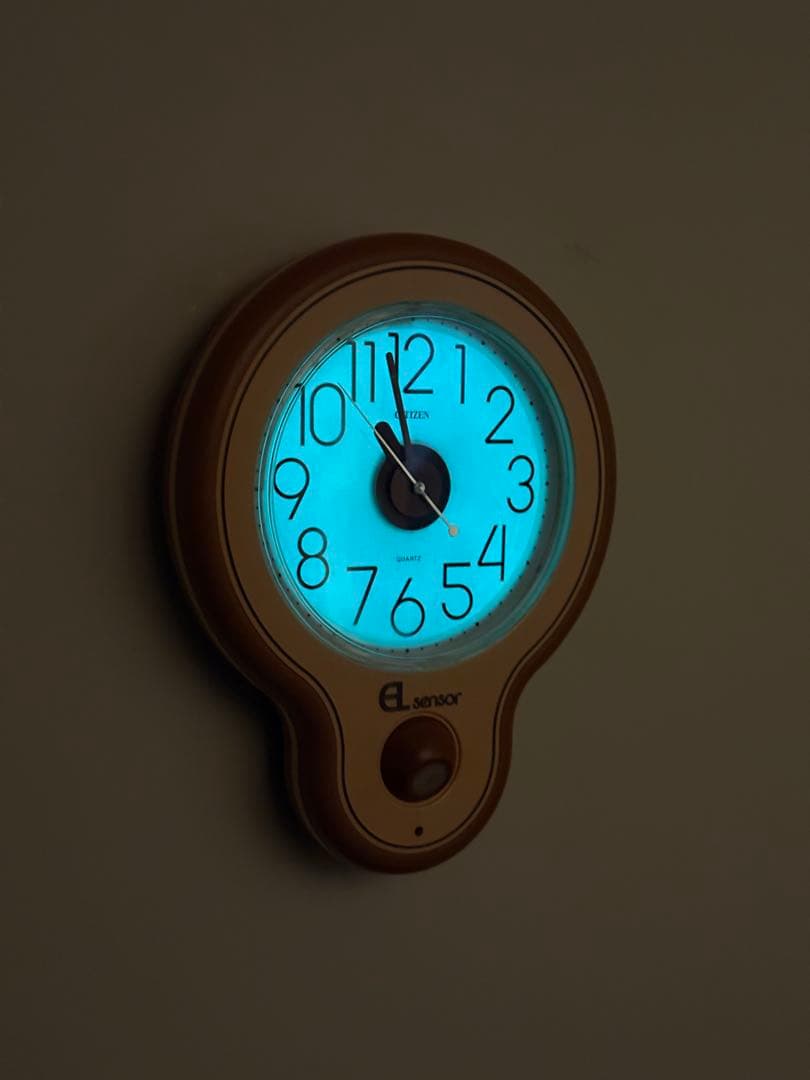 掛時計　CITIZEN EL sensor ポストモダン　レトロ