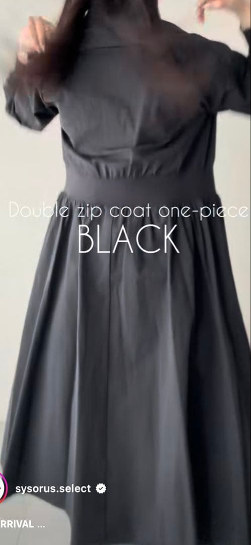 シソラス　セレクト　sysorus select ダブルジップコートワンピース