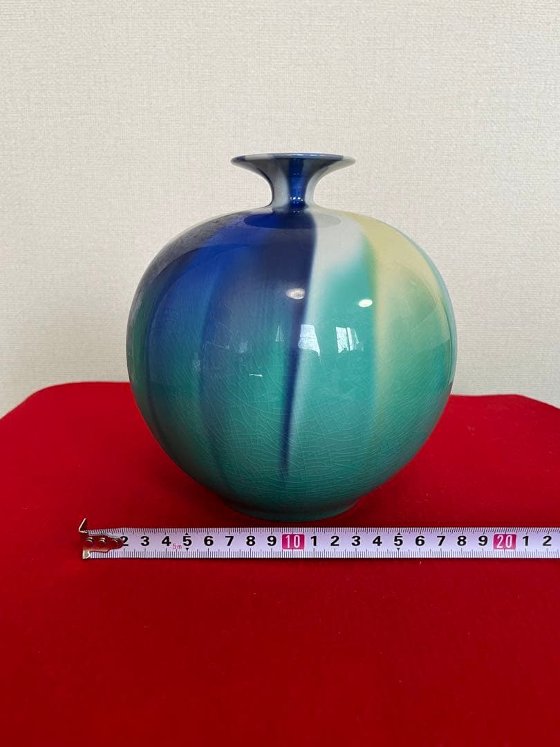 四代 徳田八十吉 襲名記念作品 彩釉 三彩壷『彩光』管理T238