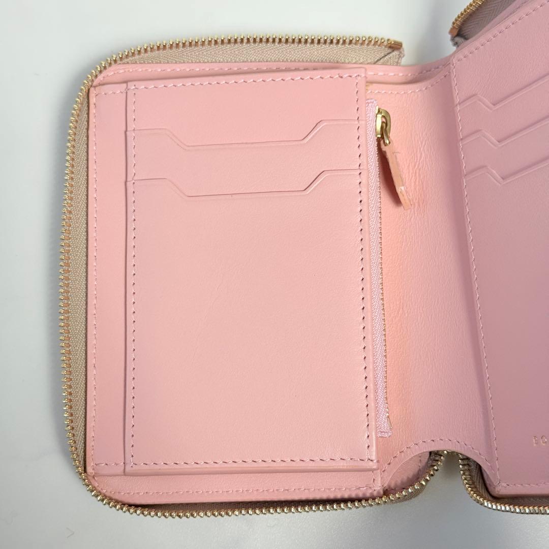 未使用級 BONAVENTURA ボナベンチュラ ラウンドジップ 二つ折り財布