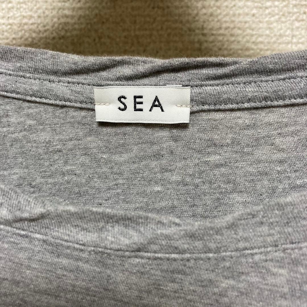 SEA グレー ヴィンテージコットン L/S TEE ロンT シー rie