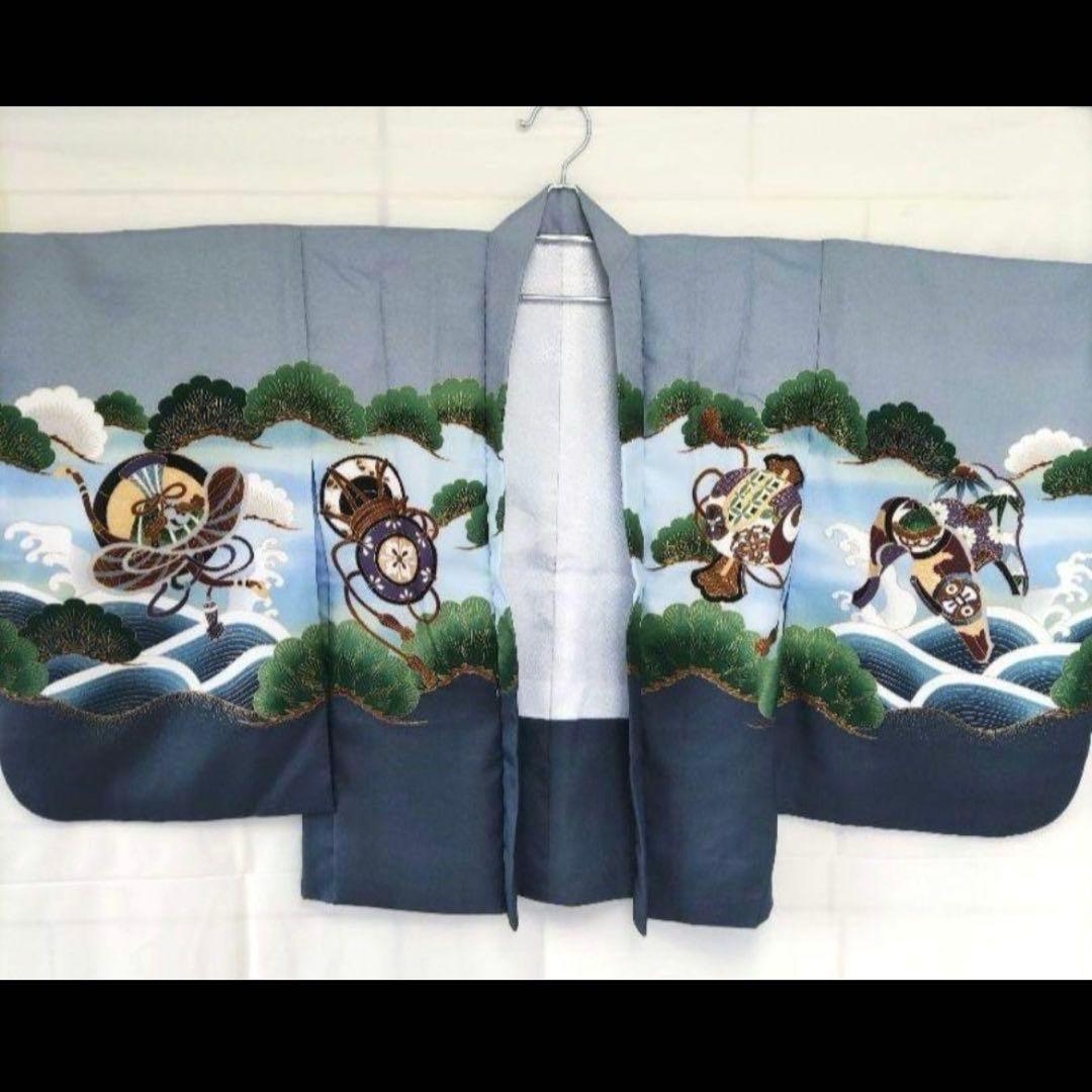 七五三　袴　子供用着物セット 鷹と鯉の刺繍