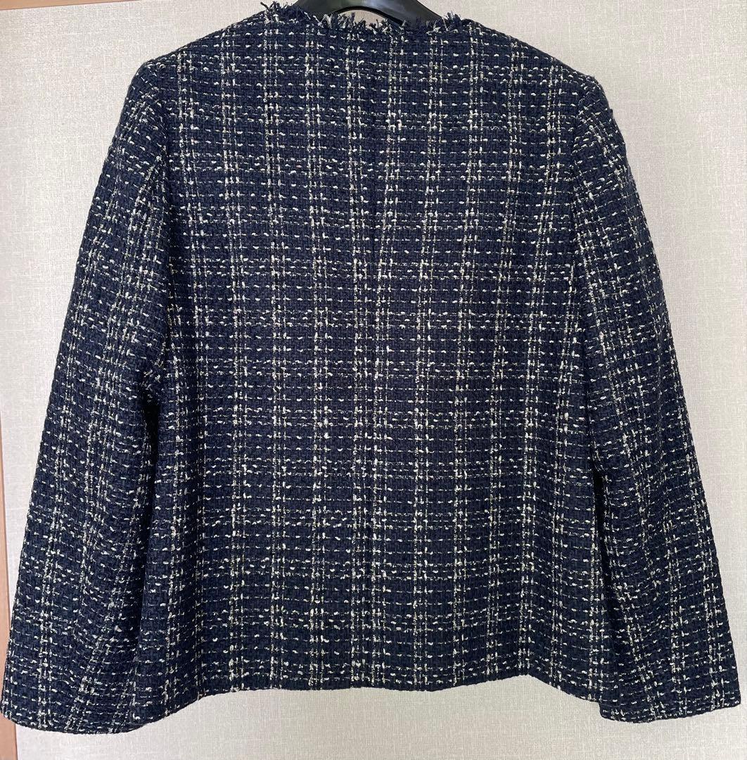 美品MICO COULIERラメチェックツィードジャケット2025ssノーリーズ