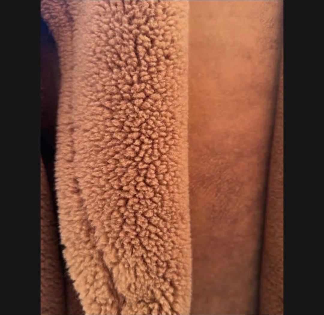 【camel】teddy lambswool coat