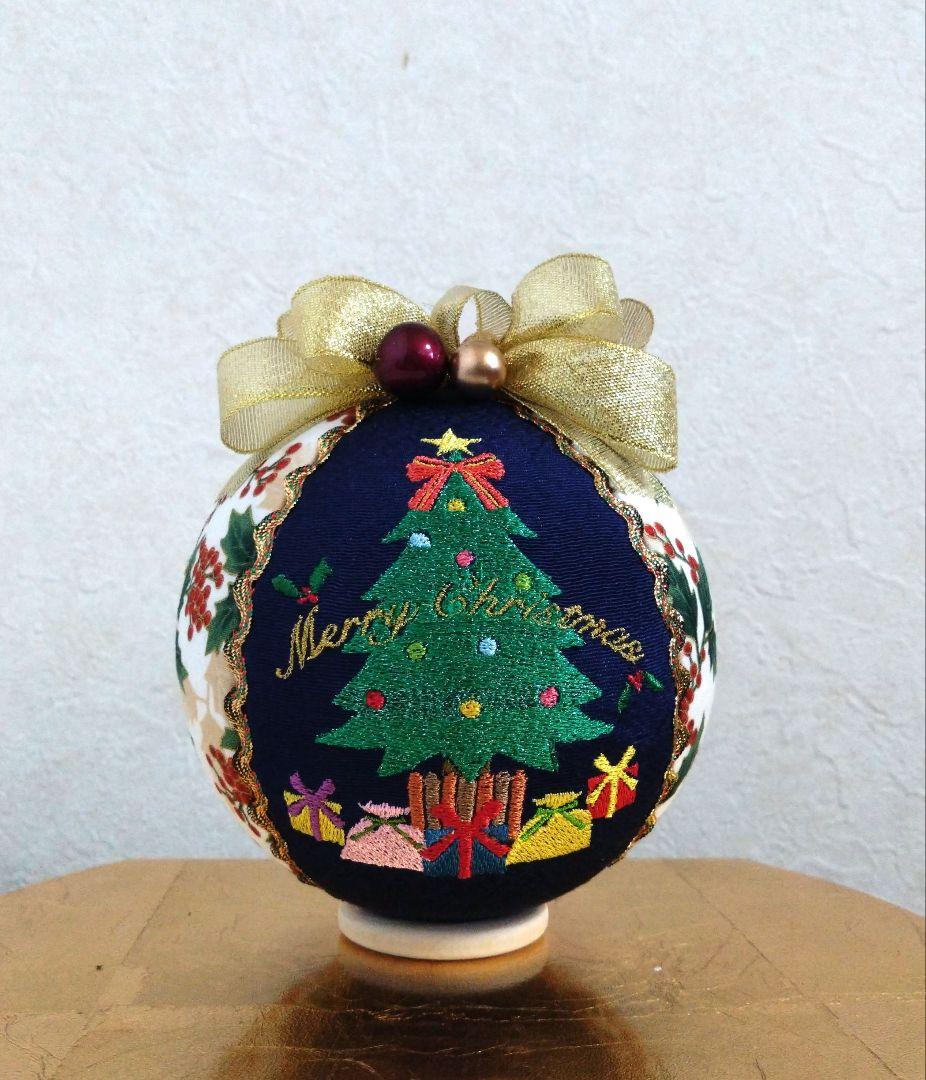 はな 手毬 手鞠 てまり 刺繍 ハロウィン２点 刺繍クリスマス１点