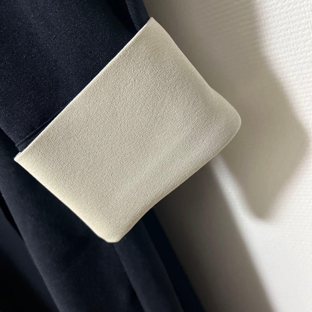 ✨美品SHIPS any ダブルクロスＡライン シャツワンピース