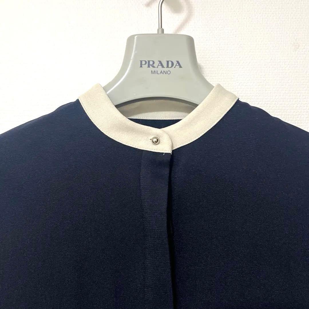 ✨美品SHIPS any ダブルクロスＡライン シャツワンピース