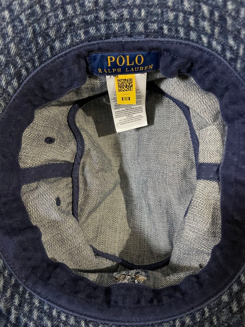 美品　POLO RALPH LAUREN デニム　ハット　ポロベアー