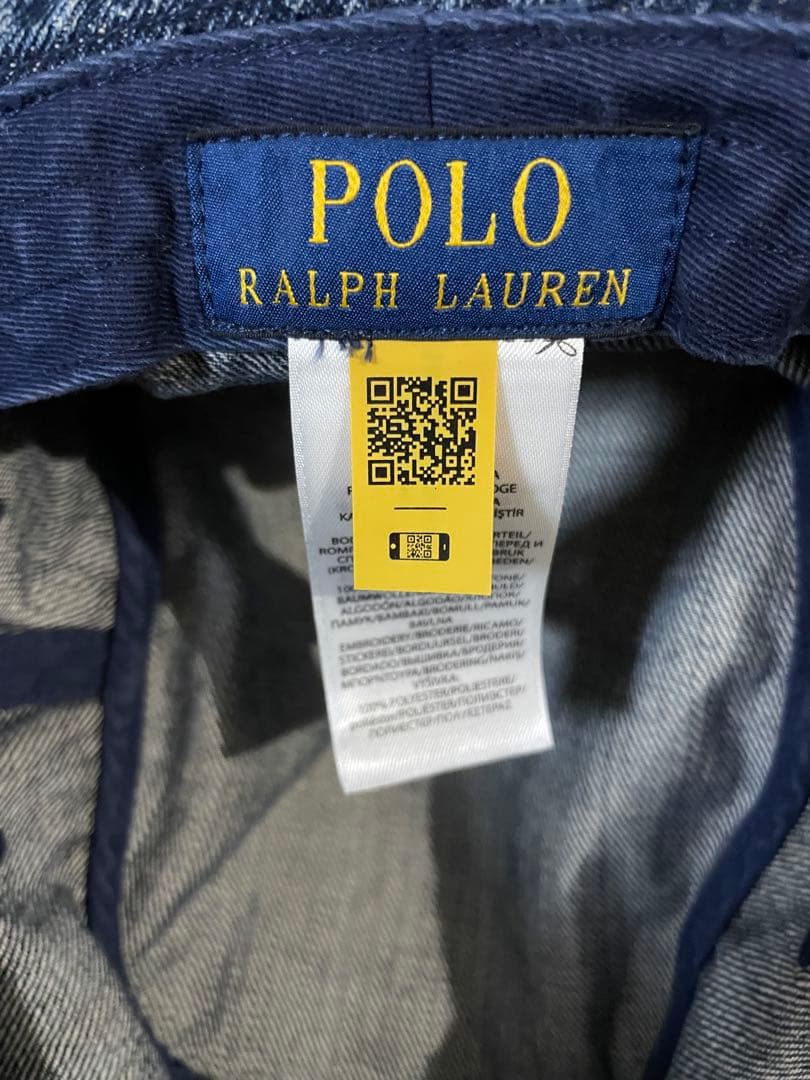 美品　POLO RALPH LAUREN デニム　ハット　ポロベアー