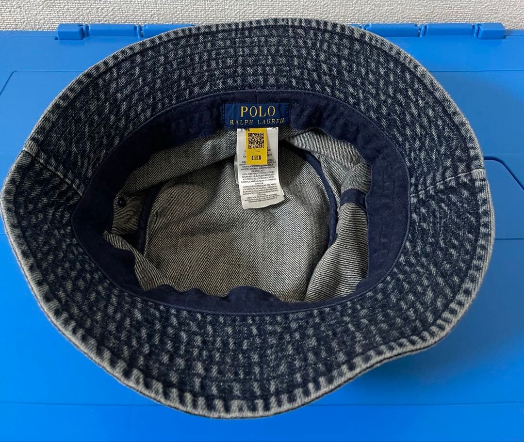 美品　POLO RALPH LAUREN デニム　ハット　ポロベアー