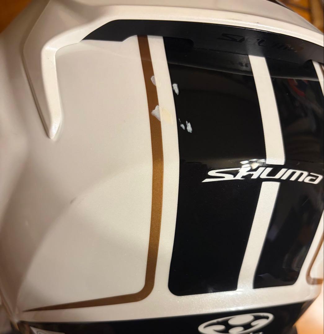 Kabuto Shuma NOVA パールホワイトブラック ブルーミラーシールド