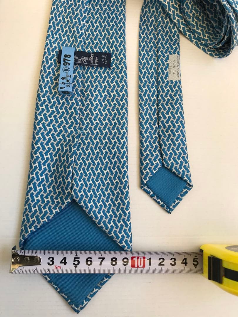 エルメス　ネクタイ ライトブルー