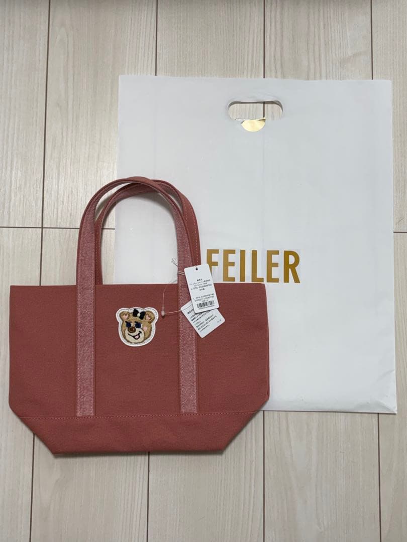 ny.　フェイラー　オールドテディガールワッペントート　ピンク