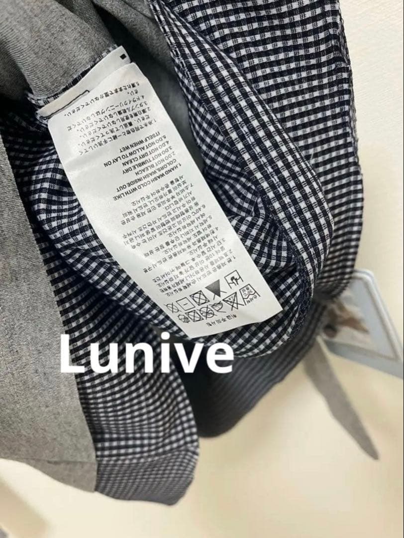 COYSEIO パッチワークチェック柄ポロシャツ風レイヤードシャツ