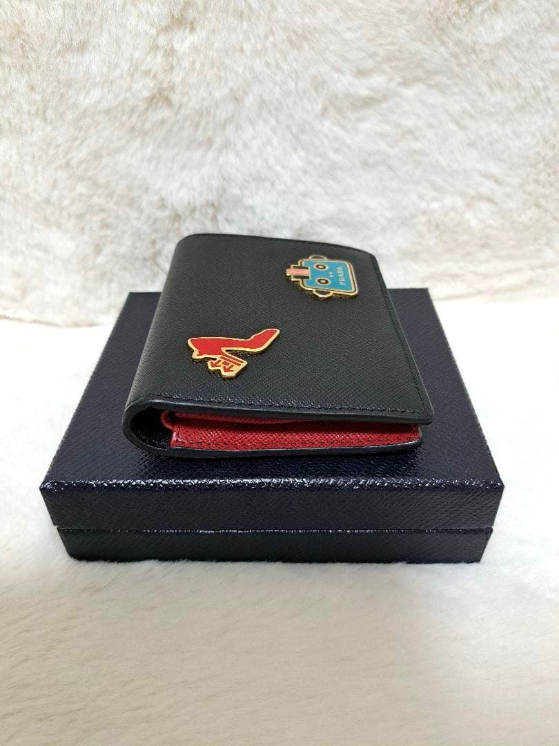 ✨極美品　希少　レア✨プラダ　二つ折り　ロボット　サフィアーノ　バイカラー