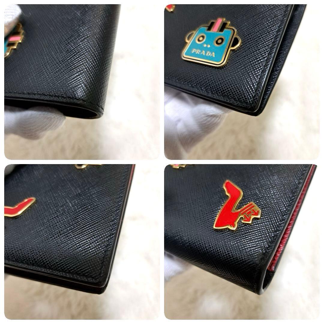 ✨極美品　希少　レア✨プラダ　二つ折り　ロボット　サフィアーノ　バイカラー